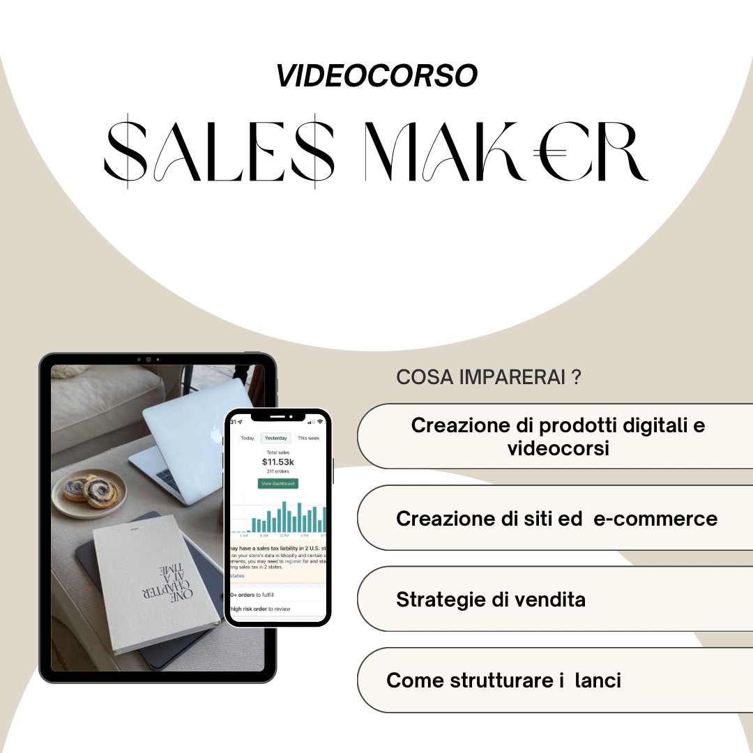Pacchetto base : corso Sales Maker